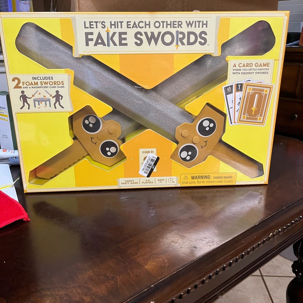 Fake Swords Card Game with Foam Swords